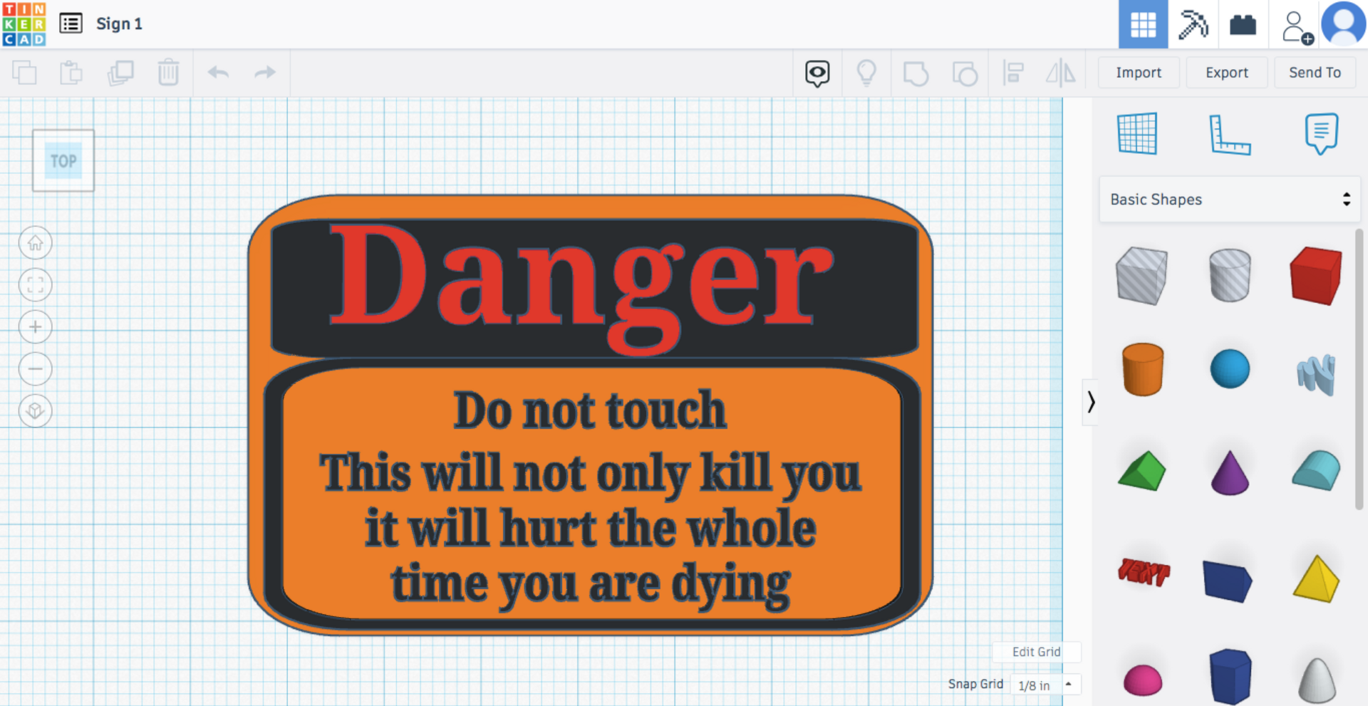 Danger sign