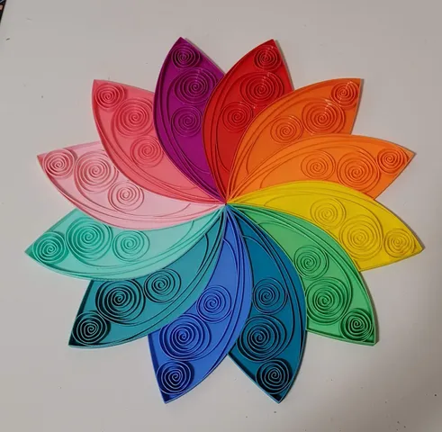 Flower Petal Rainbow Art