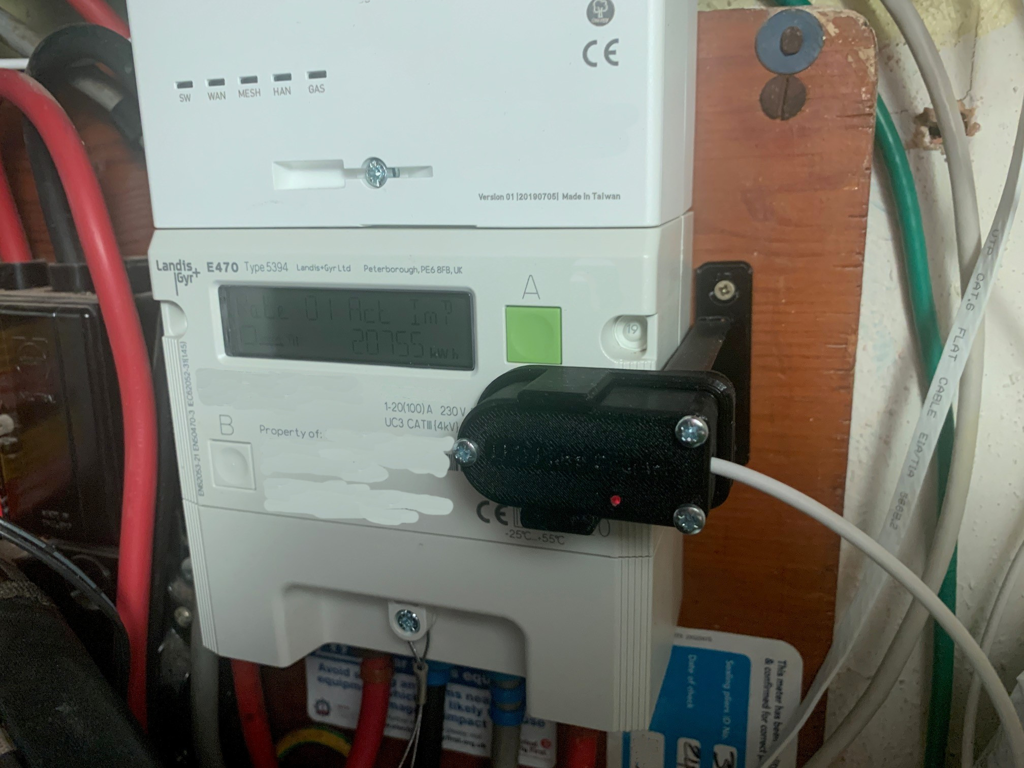 Landis+Gyr E470 LED Pulse Counter Sensor 3D model