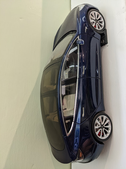 Tesla Model 3 1:18 scale wall mounting brackets
