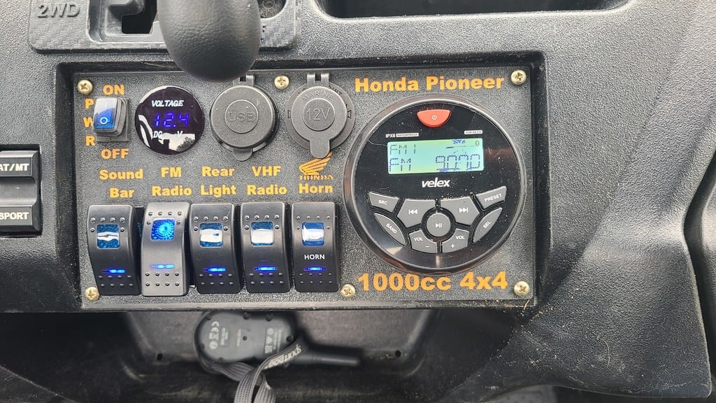 Honda Pioneer SxS Panel Cover for switches