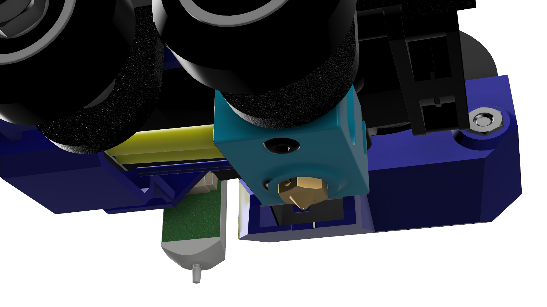 Hemera 4 Wheel Metal Mount with BLTouch by TJzDesign Download free