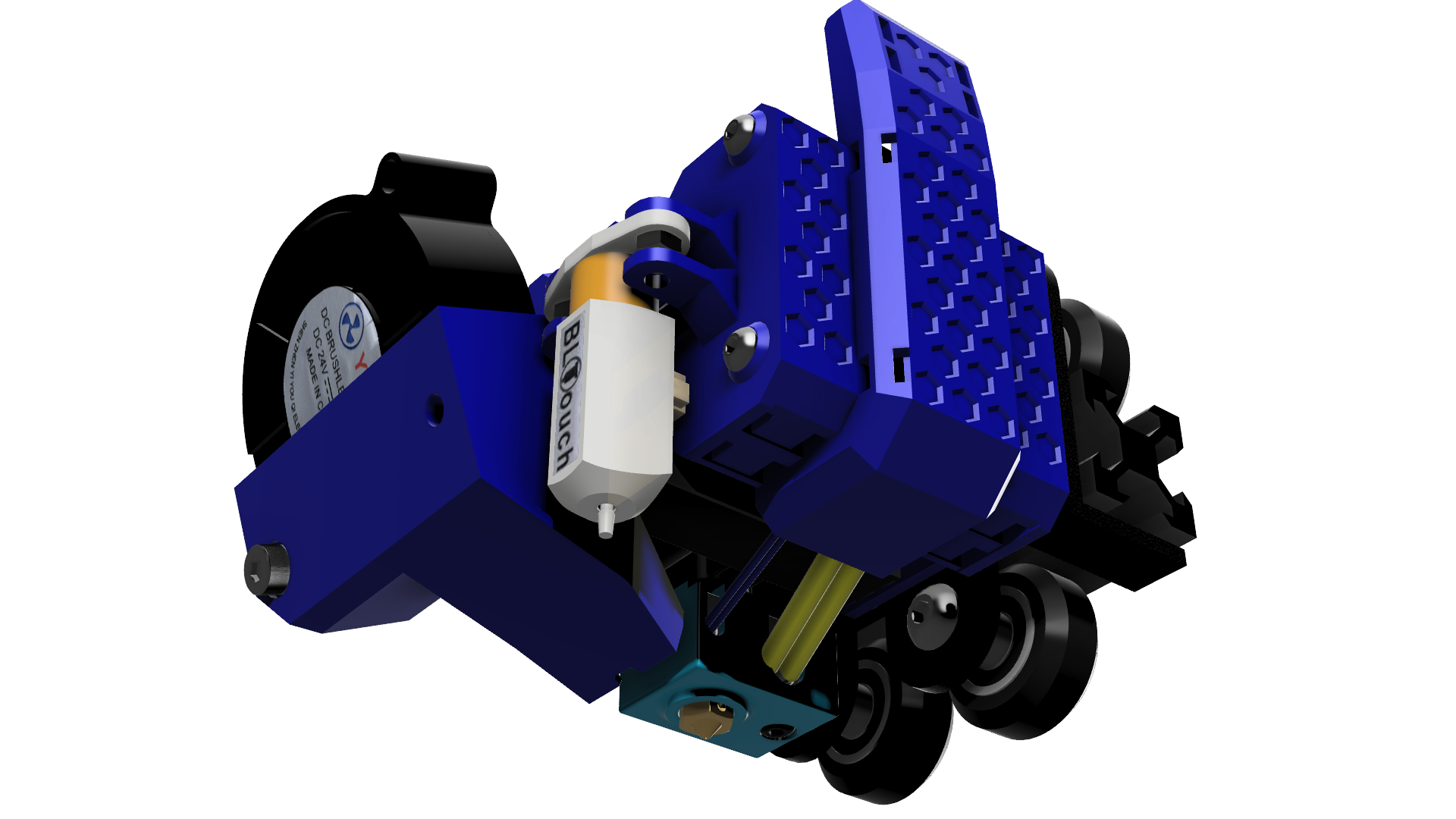 Hemera 4 Wheel Metal Mount with BLTouch by TJzDesign Download free