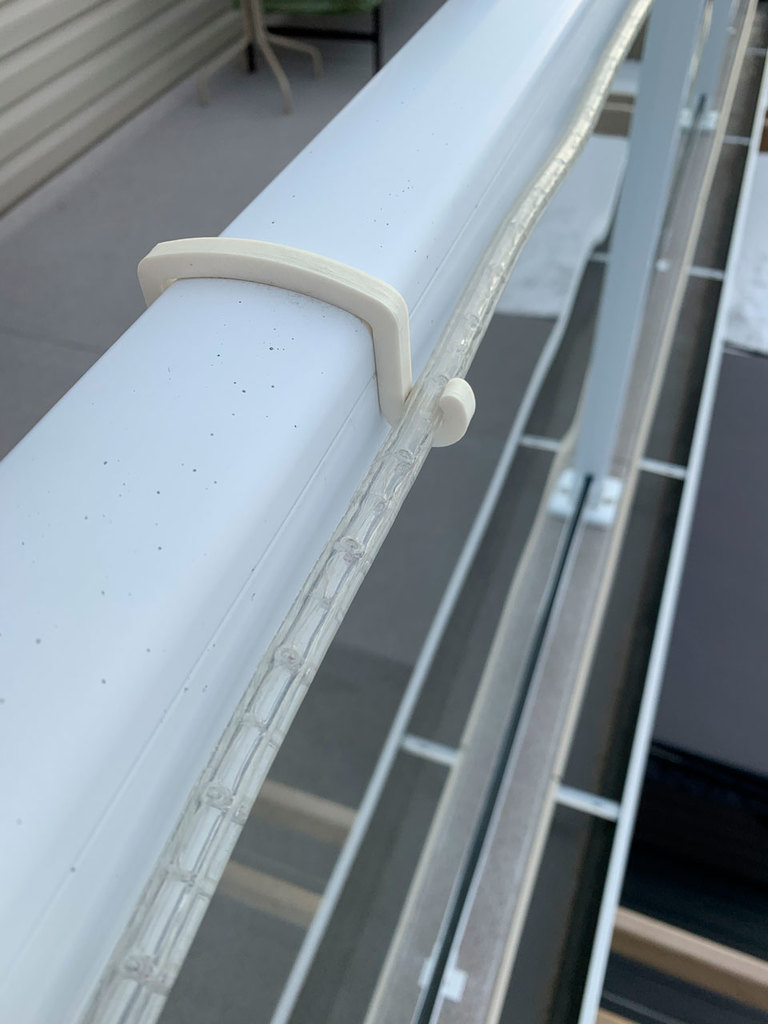 Outdoor Ropelight Hook for Aluminum Handrail