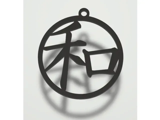 Kanji Harmony Japanese Garden Oranment