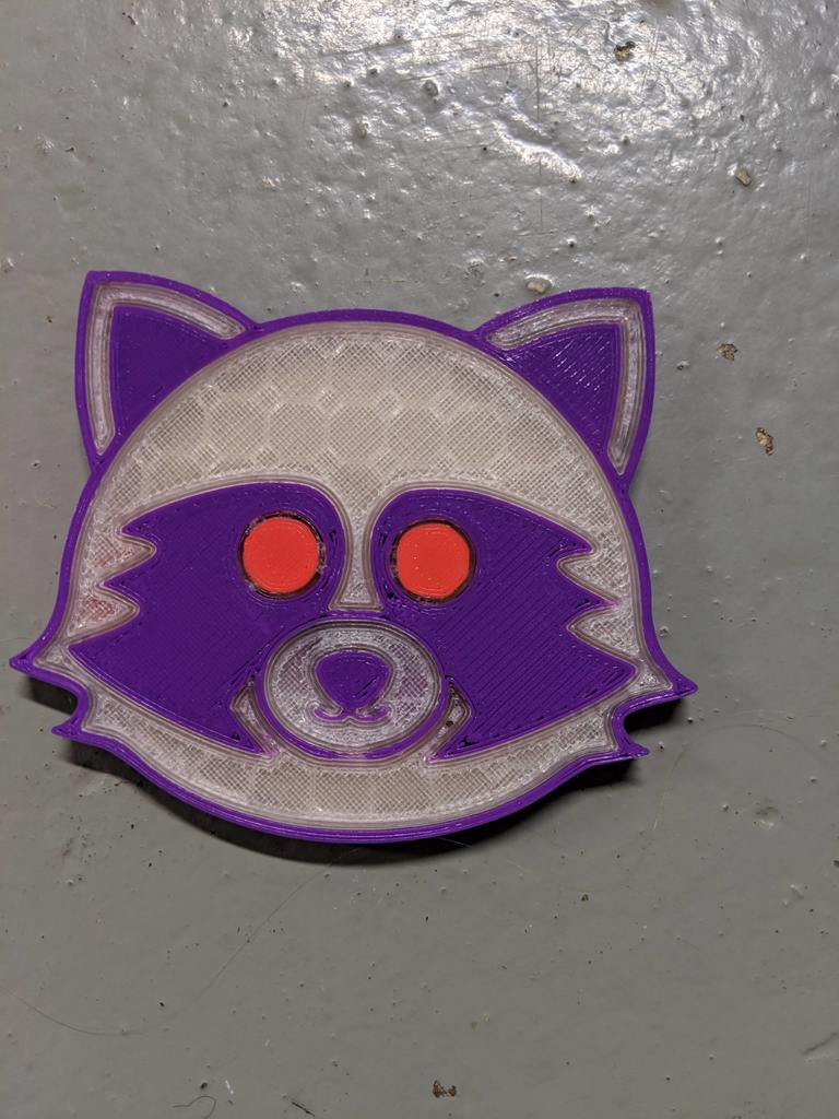 Racoon face (coaster)