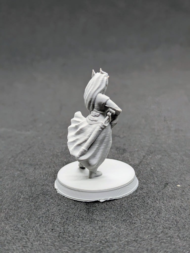Tiefling bard FDM supportless — miniatura 3