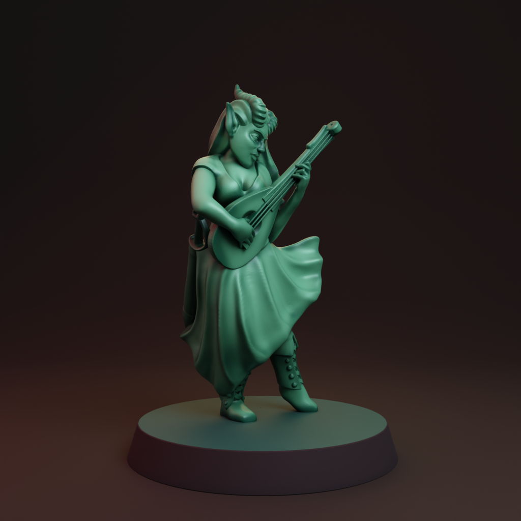 Tiefling bard FDM supportless — miniatura 4