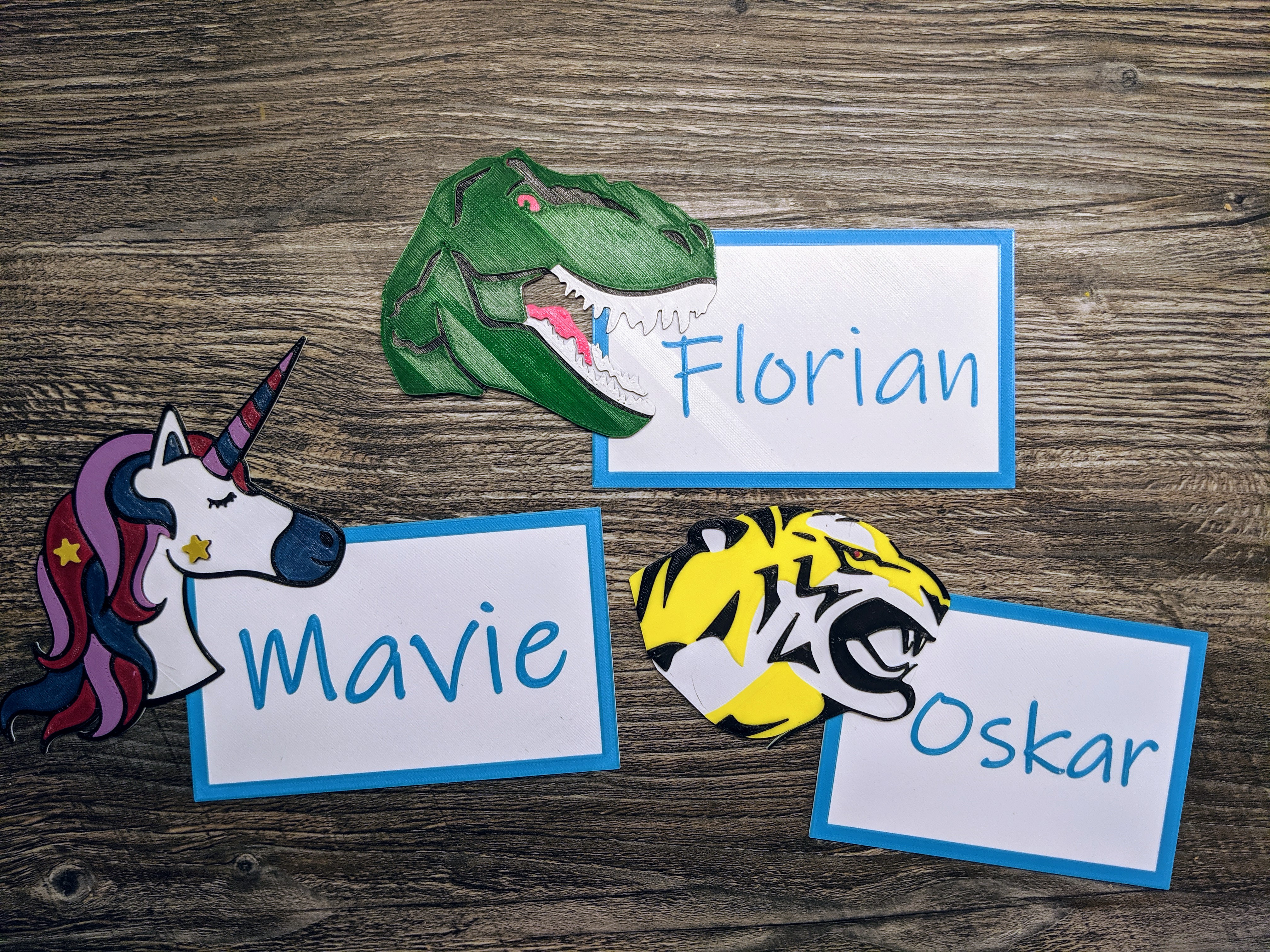 Tiger Name Tag - multicolor singleextruder