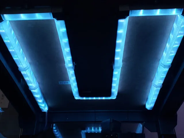 LED diffuser for Lack addition with spacer and connectors