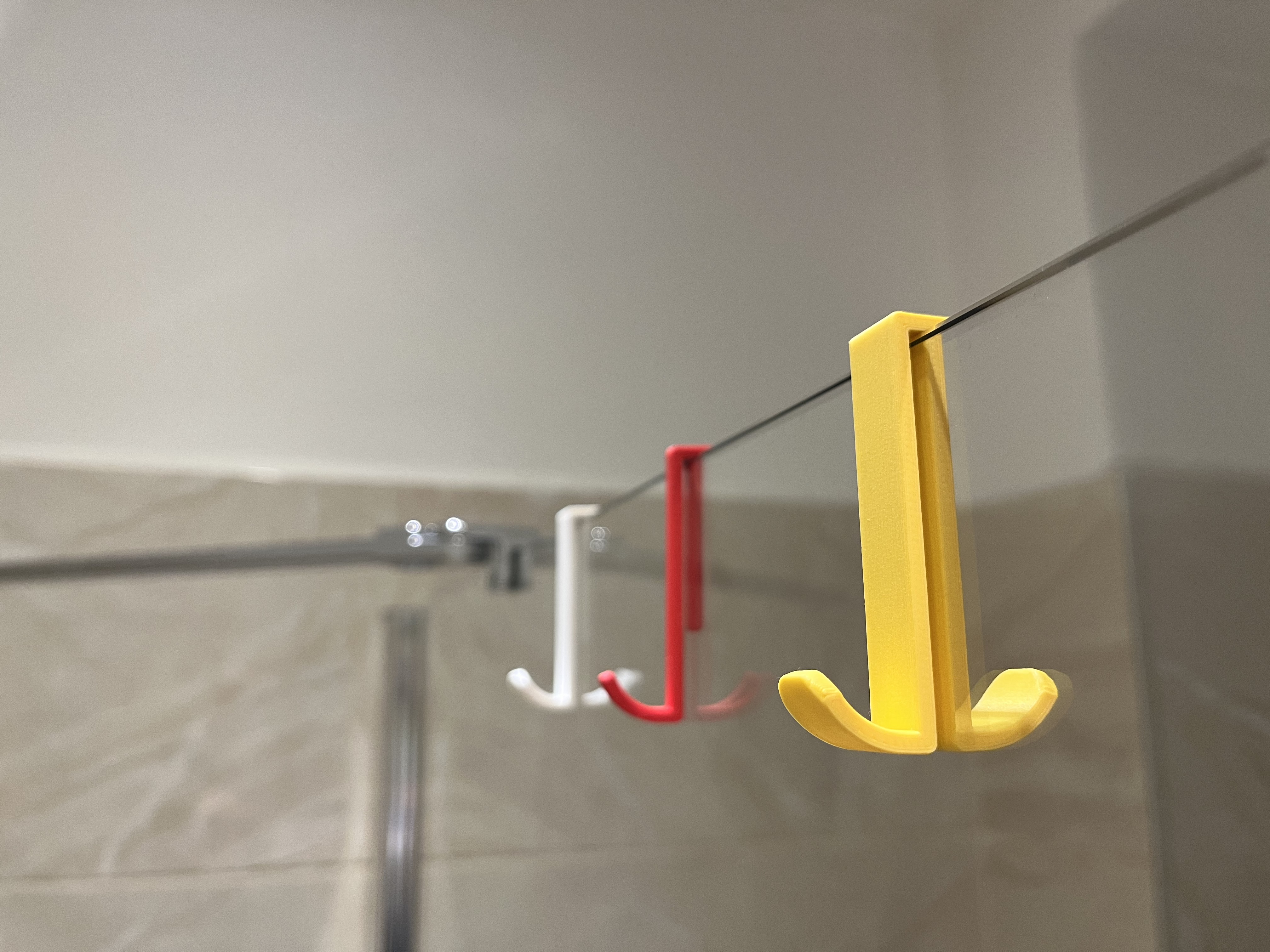 Simple shower hook 3D model thumbnail