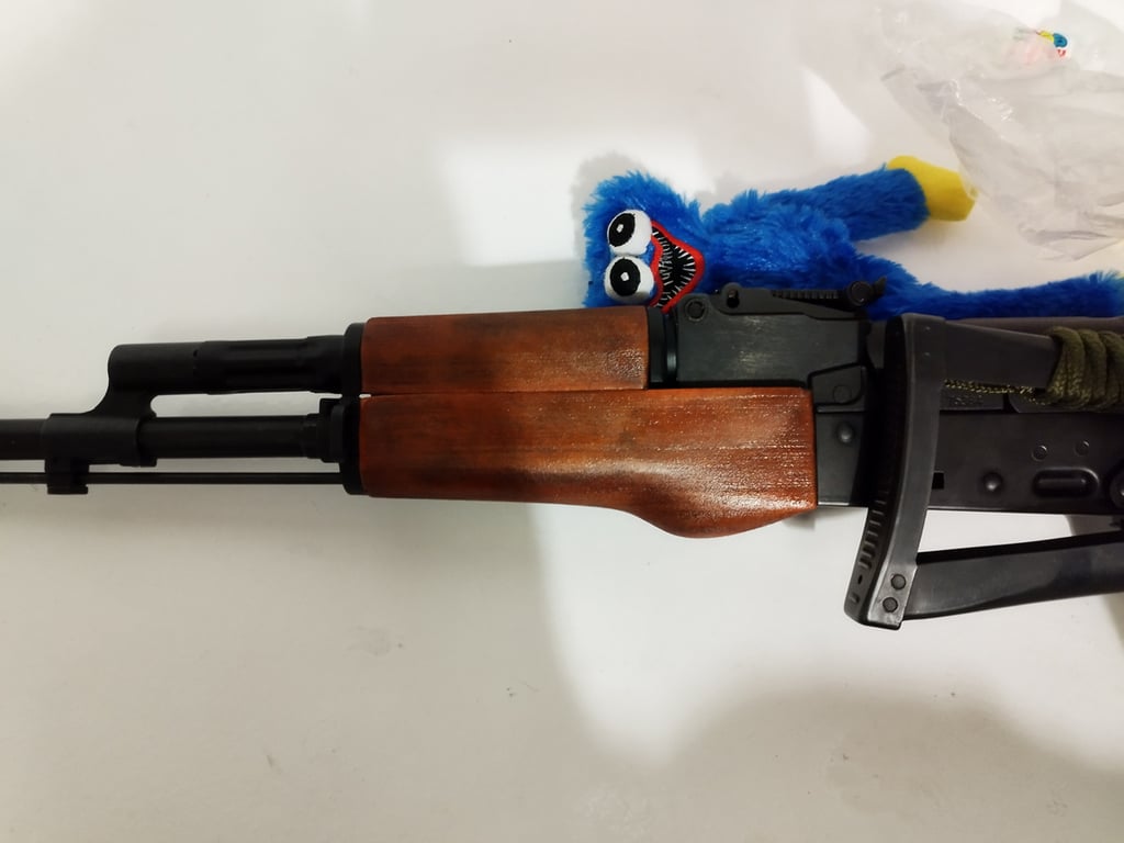Airsoft AK74 Wood Furniture Upper and Lower Hand Grips 
