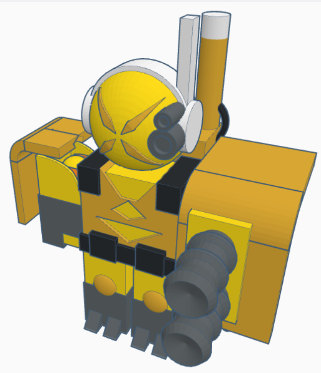 (REMODEL) Articulated TurretDroid (Roblox Die of Death OC) KDC Rebuild