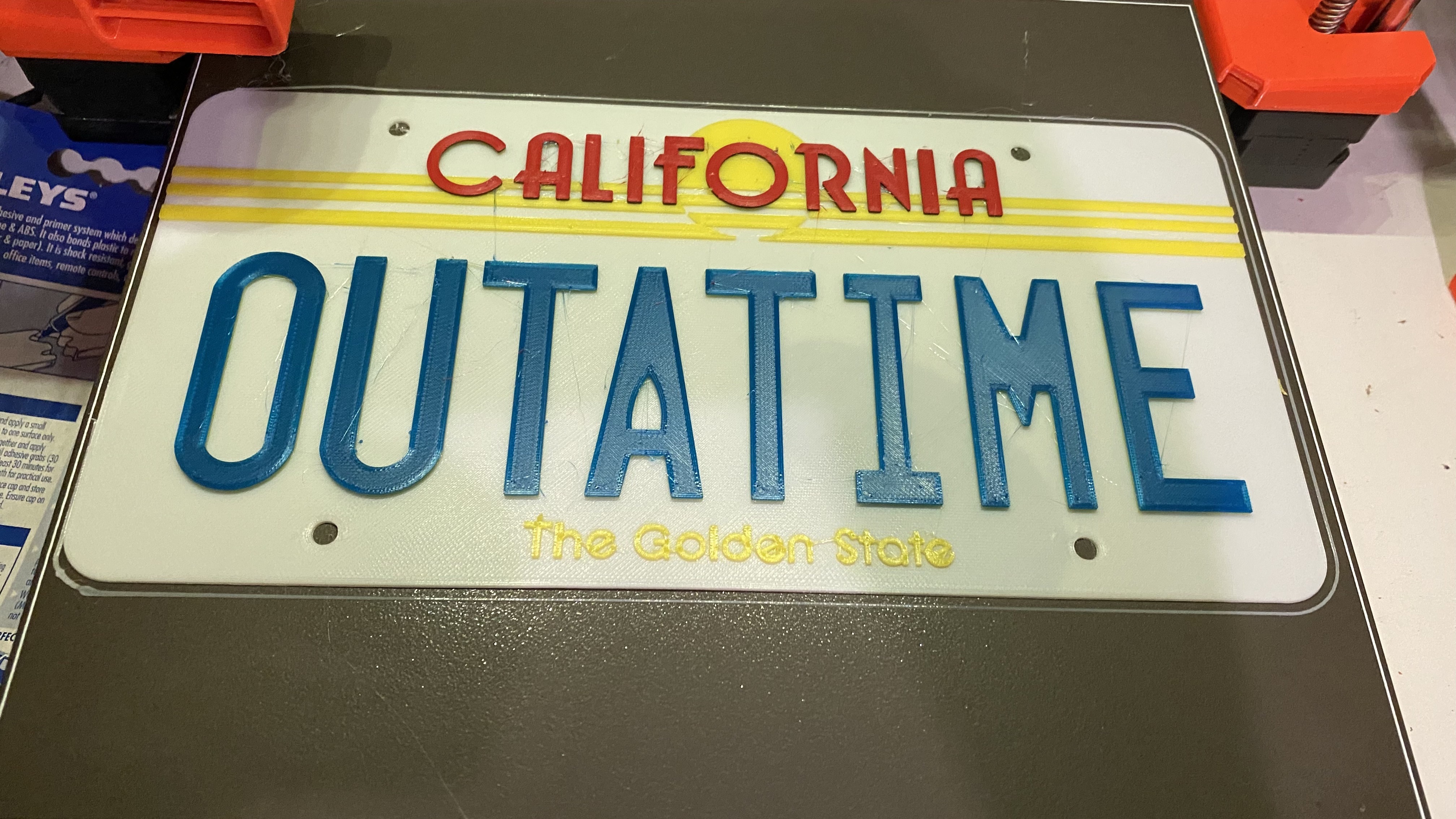 'OUTATIME' Back to the Future License Plate
