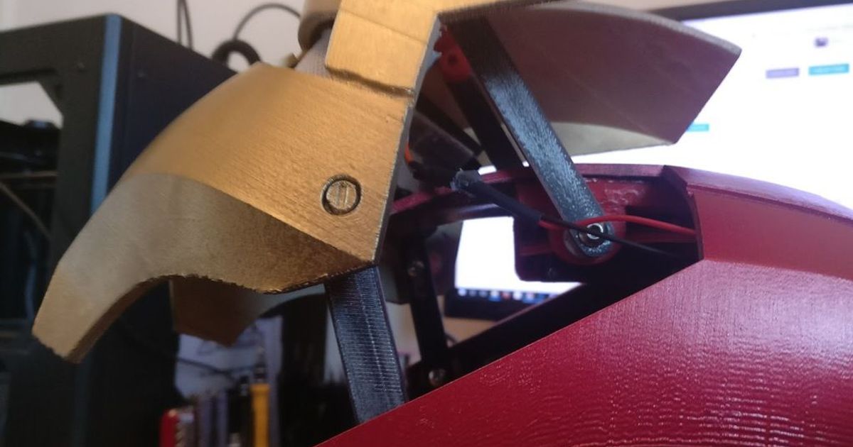 Servo Hinge for Iron Man Helmet by ByteSlinger Download free STL