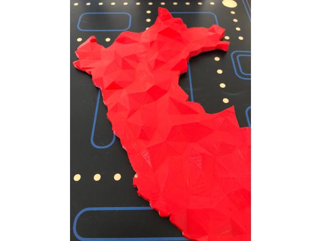 Miniatura 2 do modelo 3D Peru Map Origami