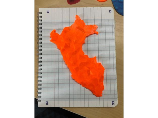 Miniatura 6 do modelo 3D Peru Map Origami