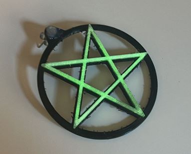 Glow In The Dark Pentagram Earrings