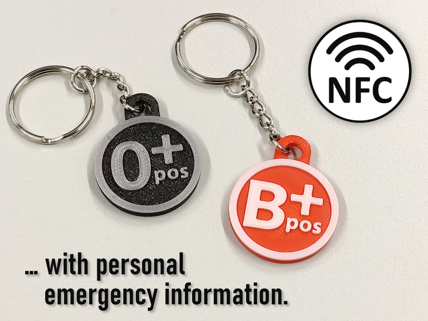 Blood group keyring online