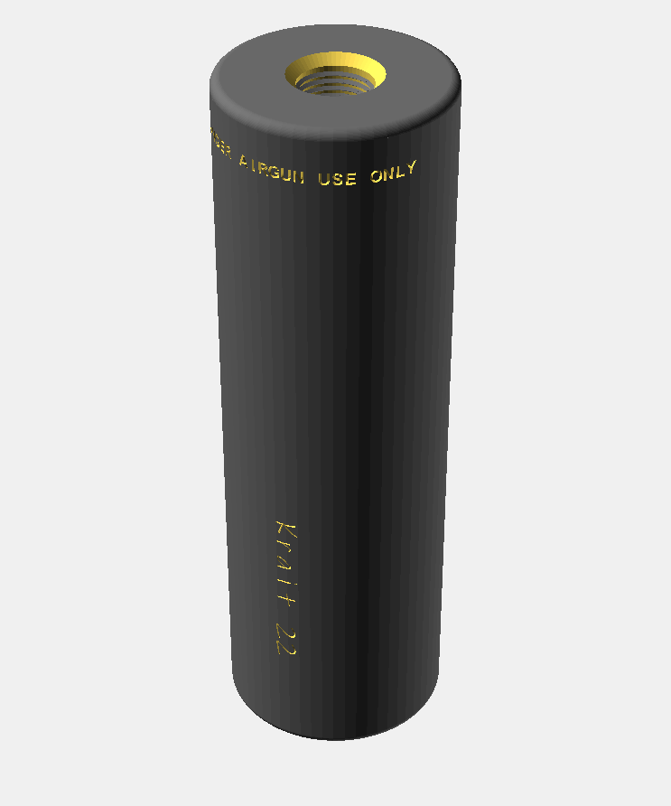 Krait  Airgun Suppressor 177, 22, & 25