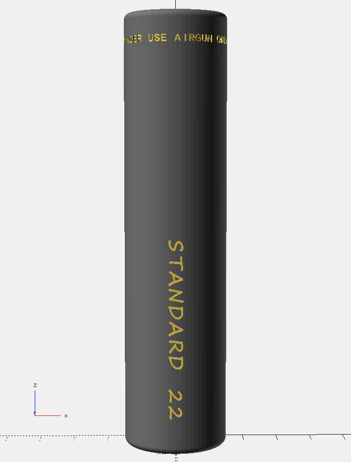 Standard Airgun Silencer 17, 22 & 25 Caliber