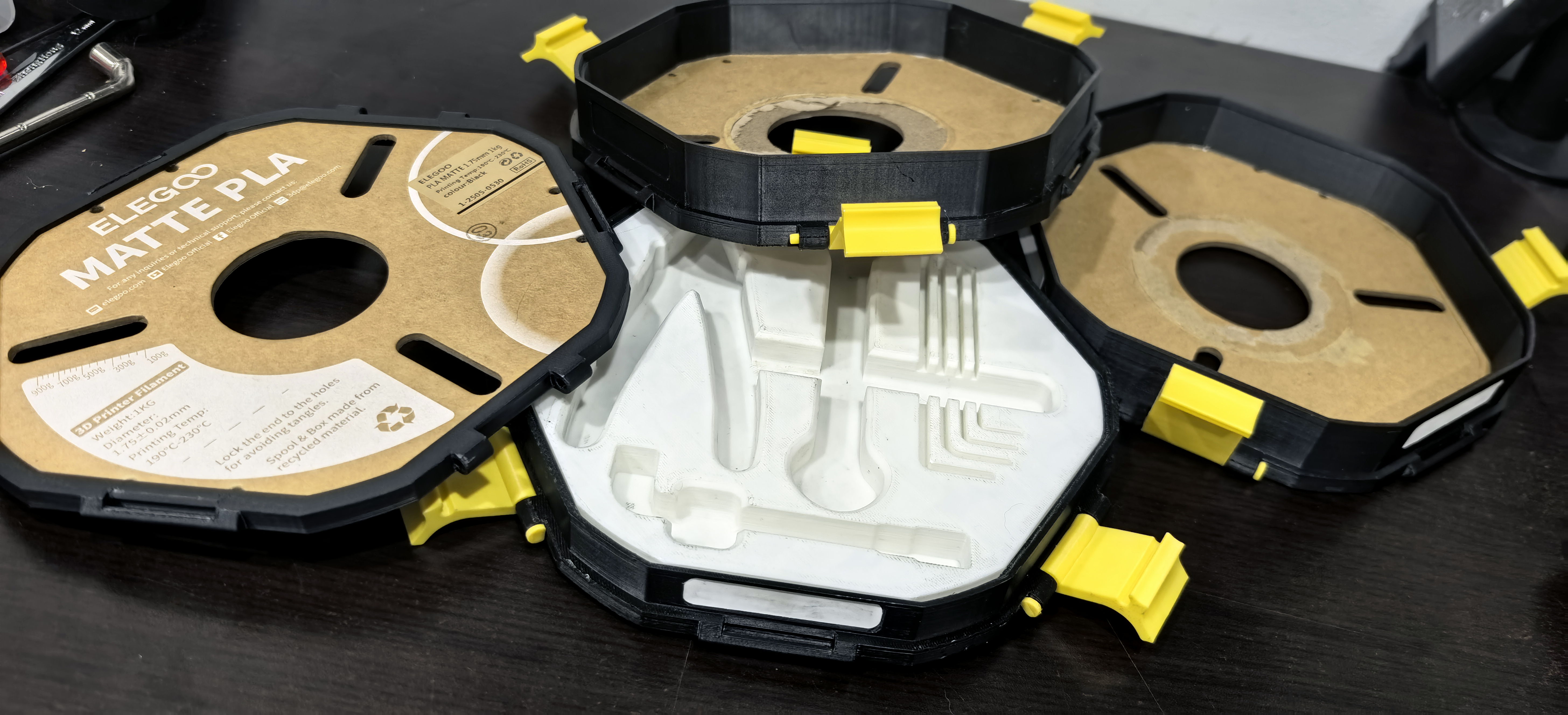 Recycled Spool Storage Box (Stackable System) | Caja de Almacenamiento Reciclada (Sistema Apilable) — thumbnail 7