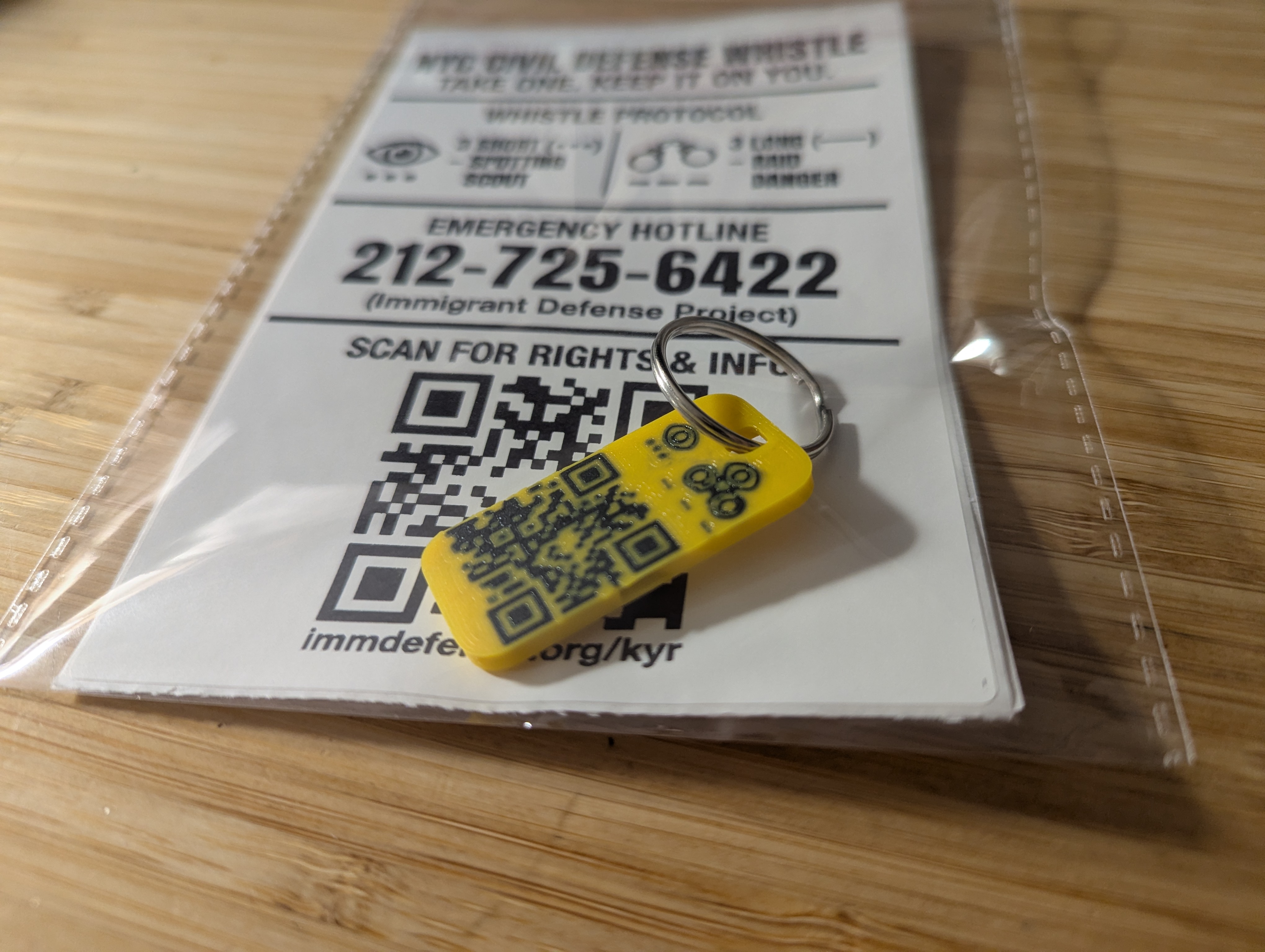 NYC Civil Defense Whistle (Standardized Kit)