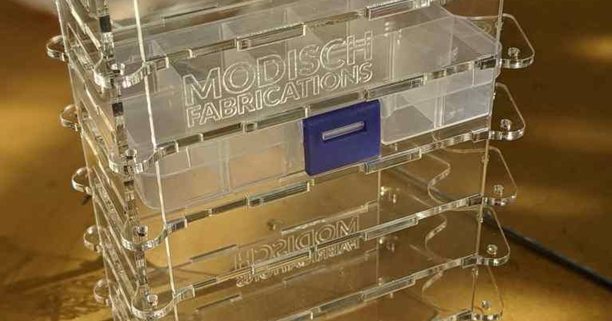 Box Rack (for cheap plastic boxes) by Modisch Fabrications Download free STL model