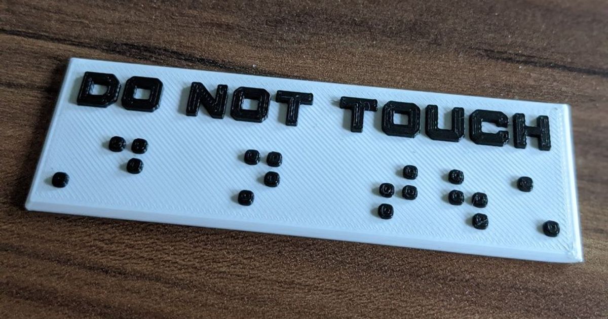 Do not touch Braille - Do Not Touch - Sticker