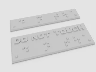 Do Not Touch Braille Humor Patch 