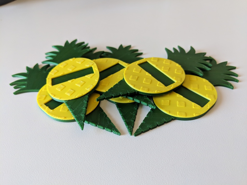 Pineapple flower label