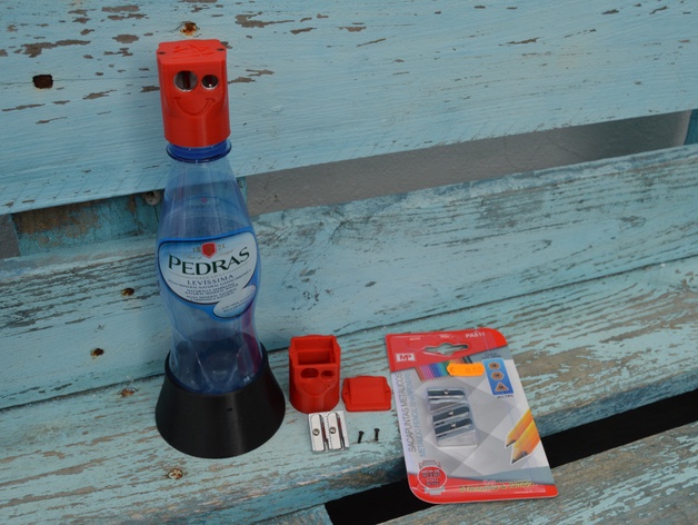 Miniatura 2 do modelo 3D Bottle pencil sharpener (container)