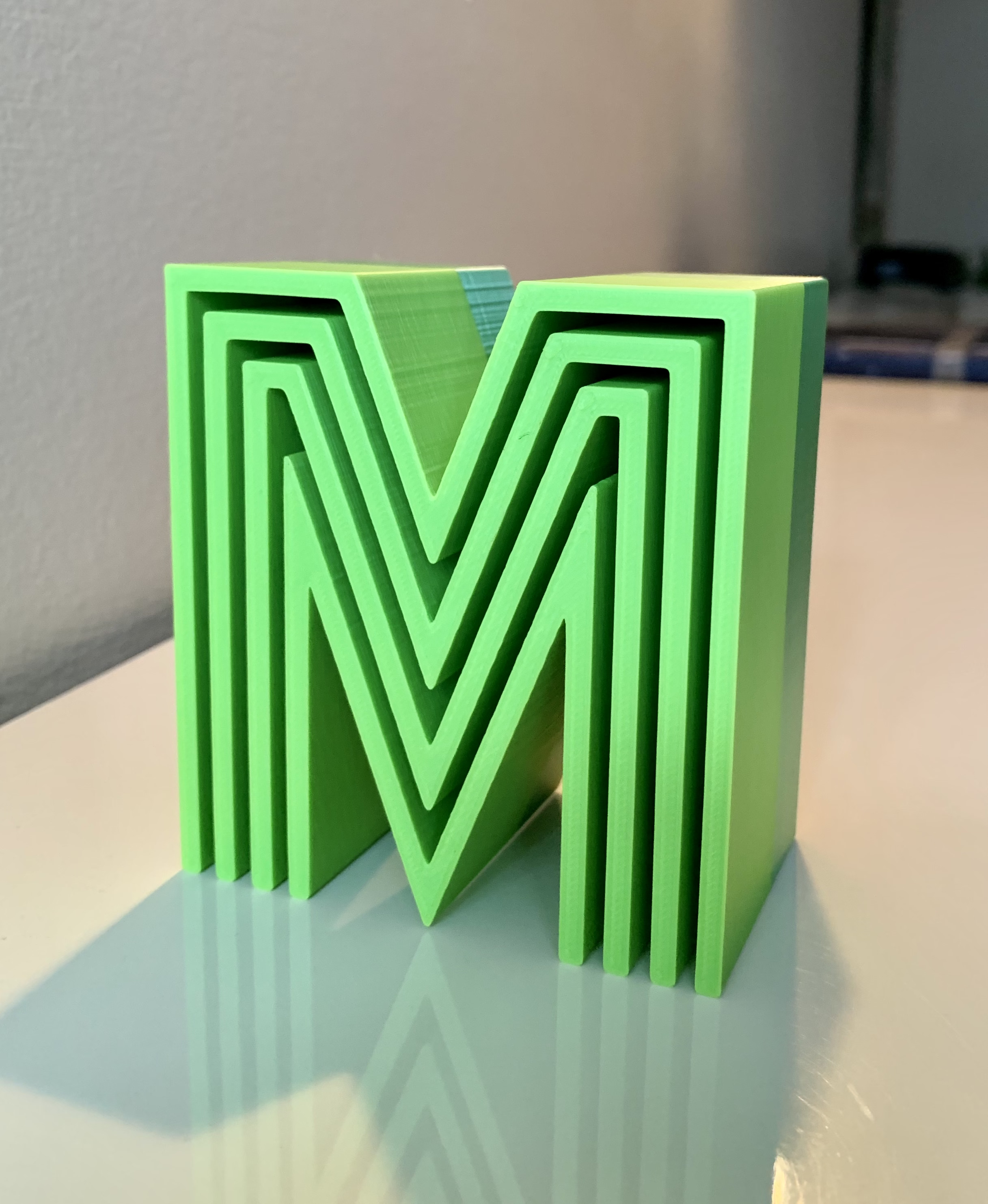 Decorative Block Initial 'M'