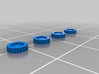 Model wheels for forklift, etc.