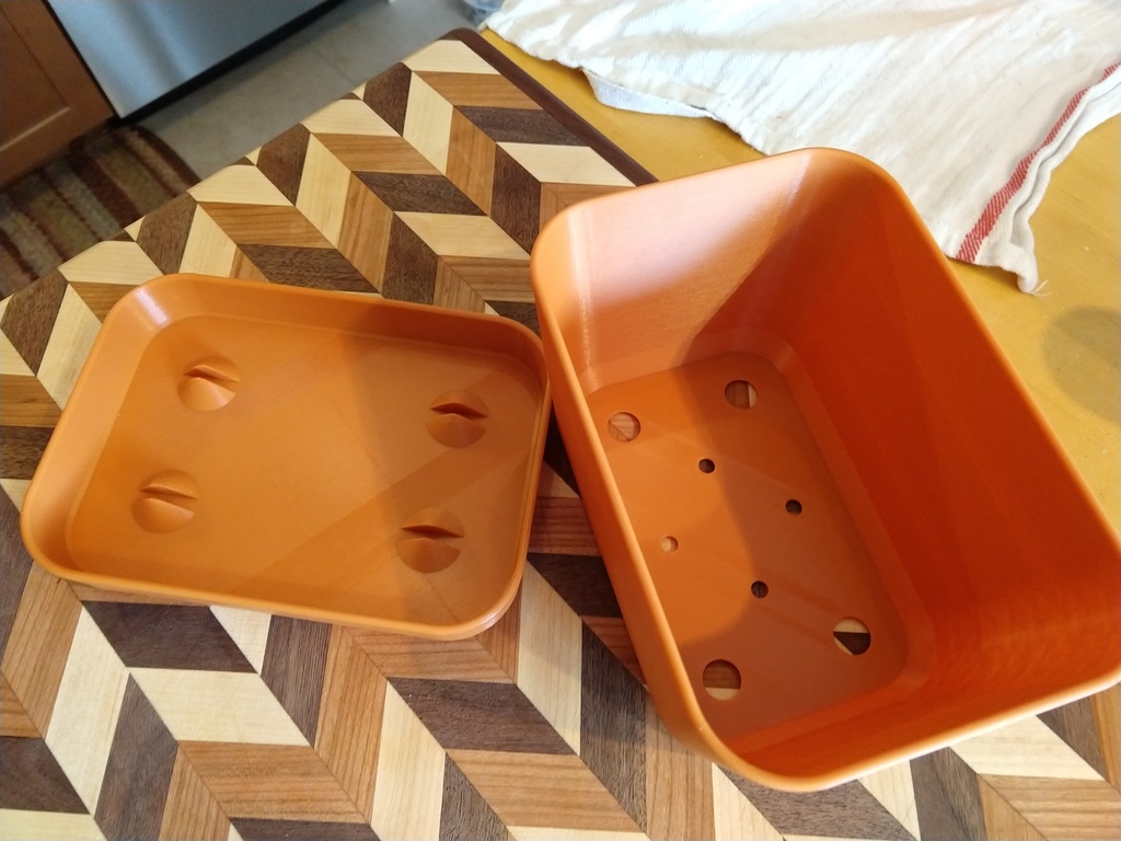Miniatura 4 do modelo 3D Rectangular flower pot