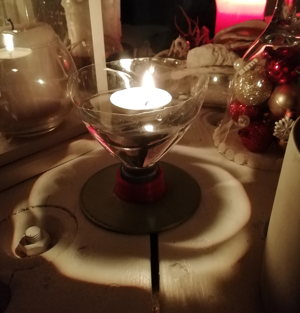recycled pet bottle - floating candle holder