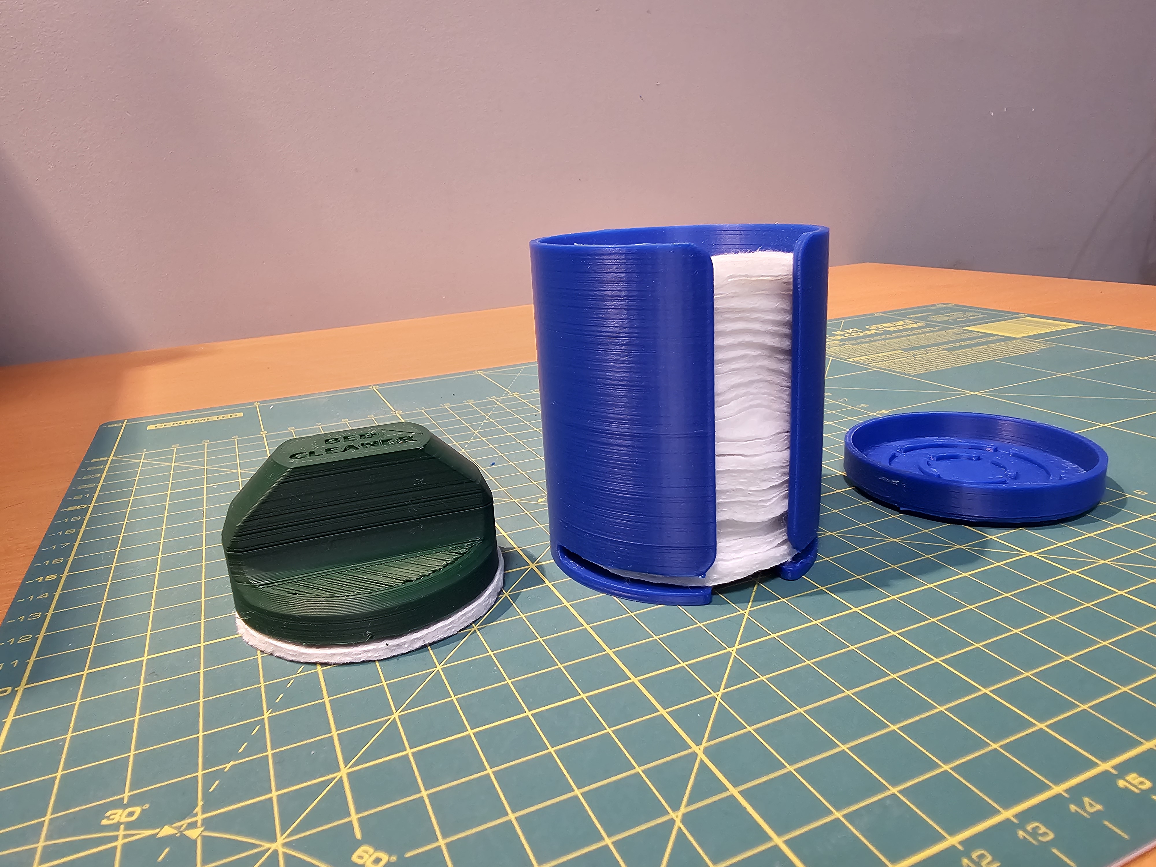 3D Printer Cleaning Set - Cotton Pad Dispenser & Bed Cleaner Holder & Spray Holder