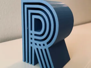 Decorative Block Initial 'R' by Art G | Download free STL model ...