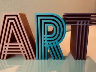 Decorative Block Initial 'R' by Art G | Download free STL model ...