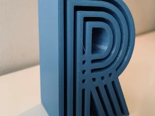 Decorative Block Initial 'R' by Art G | Download free STL model ...