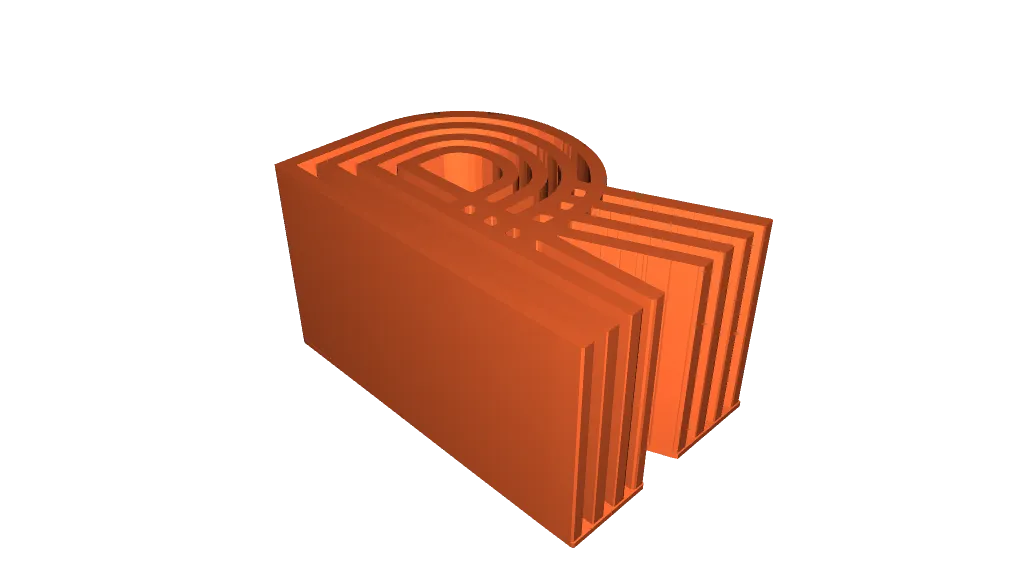 Decorative Block Initial 'R' by Art G | Download free STL model ...