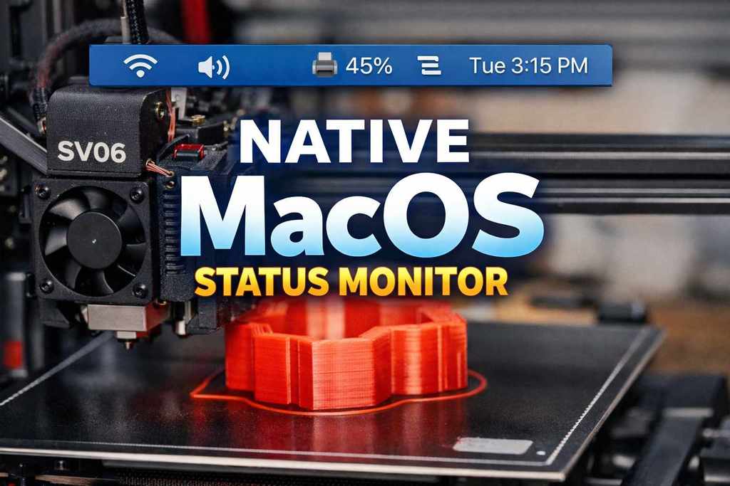 Free KlipperBar - Native macOS Menu Bar Progress Monitor