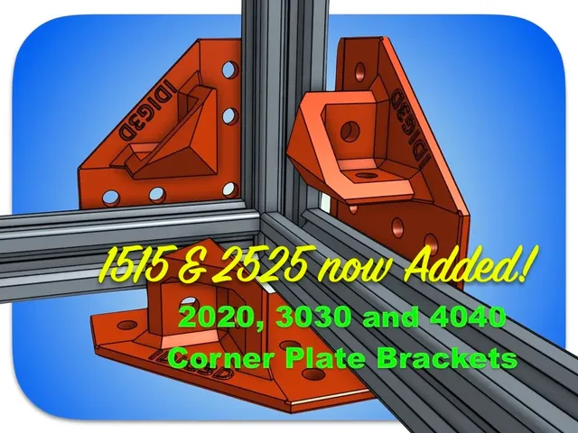 Extrusion Corner Plate Brackets for 1515, 2020, 2525, 3030, or 4040