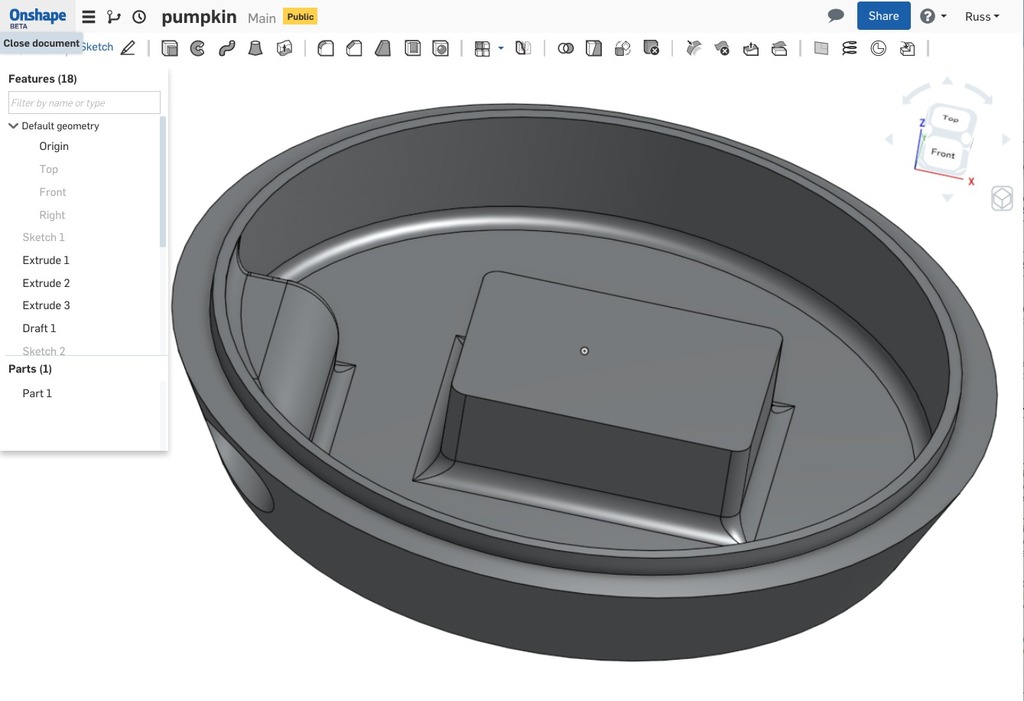 Miniatura 2 do modelo 3D Pumpkin base