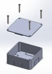 Caja electrica 60x60x25mm para canaleta 20x10mm