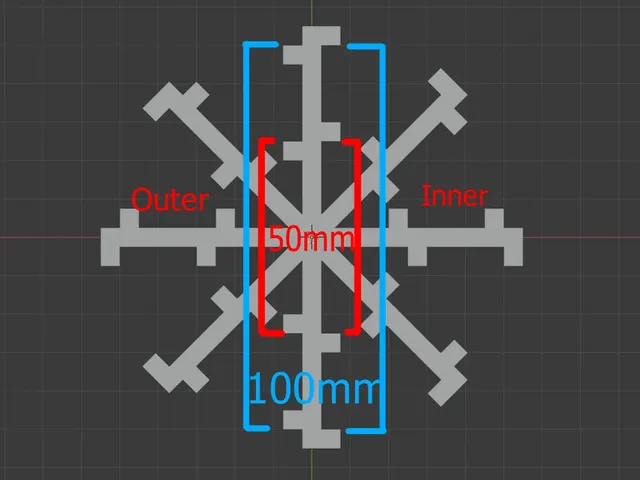 Calibration snowflake