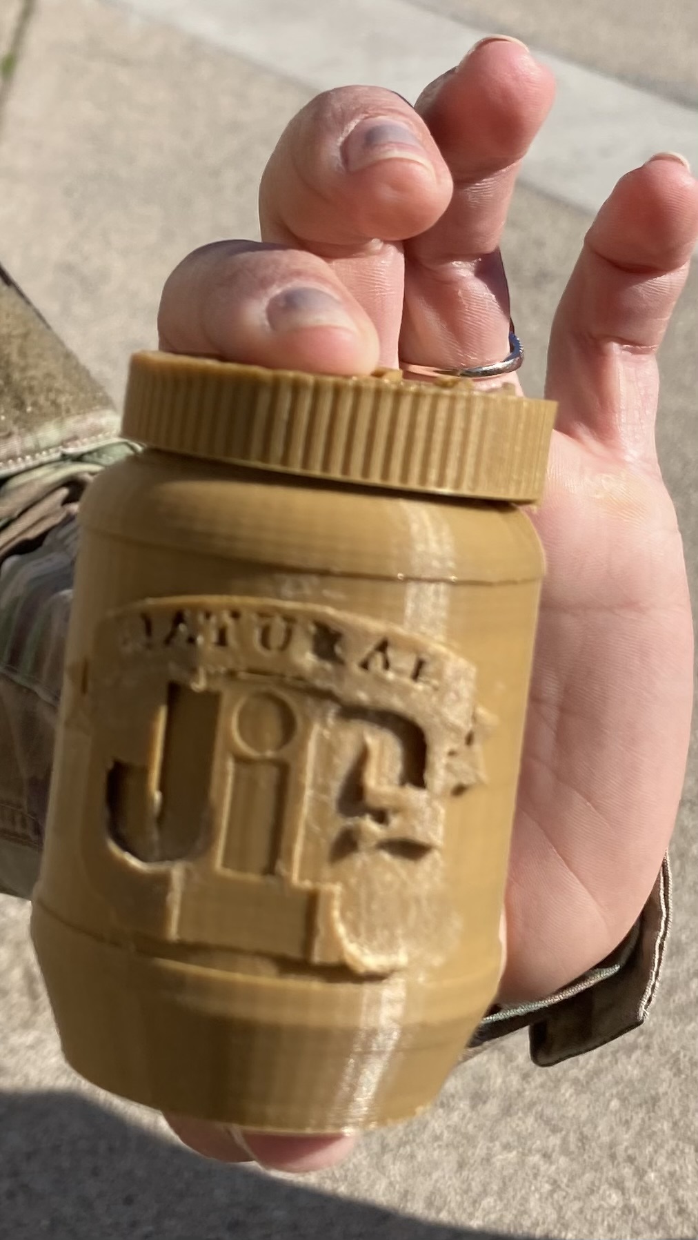 Cute PB jar 3D model thumbnail