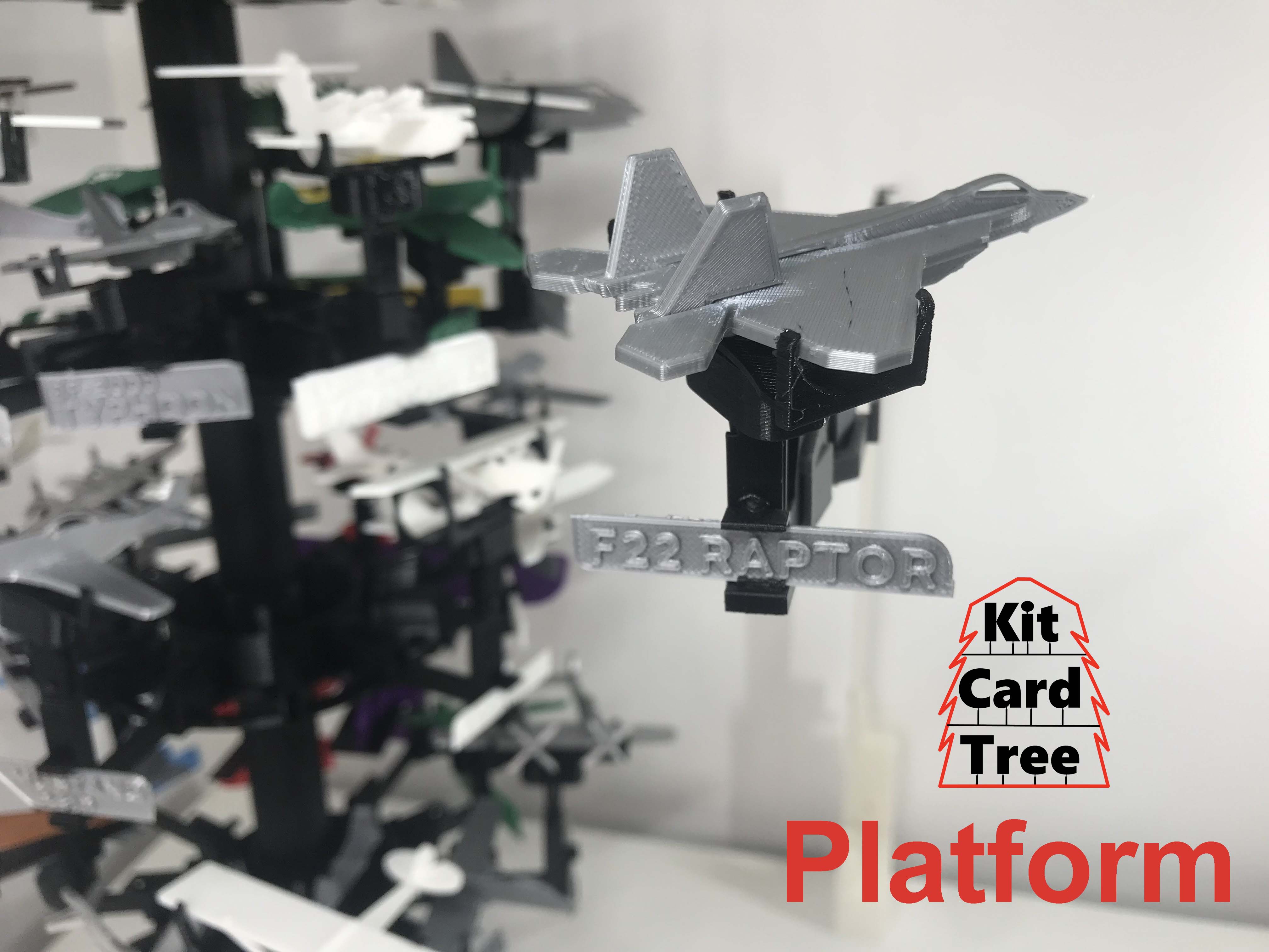 Kit Card Tree platform for F22 RaptorI by Nakozen 3D model thumbnail