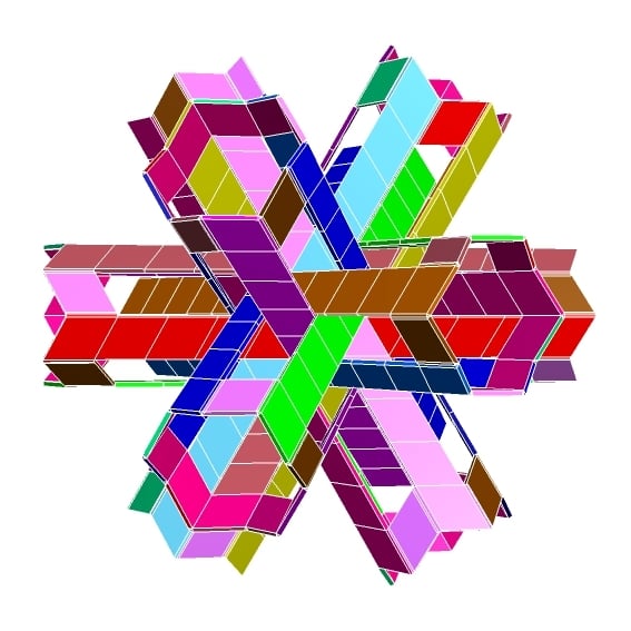 SEGERMAN RHOMBIC TRIACONTAHEDRONAL POLYKNOT 1 
