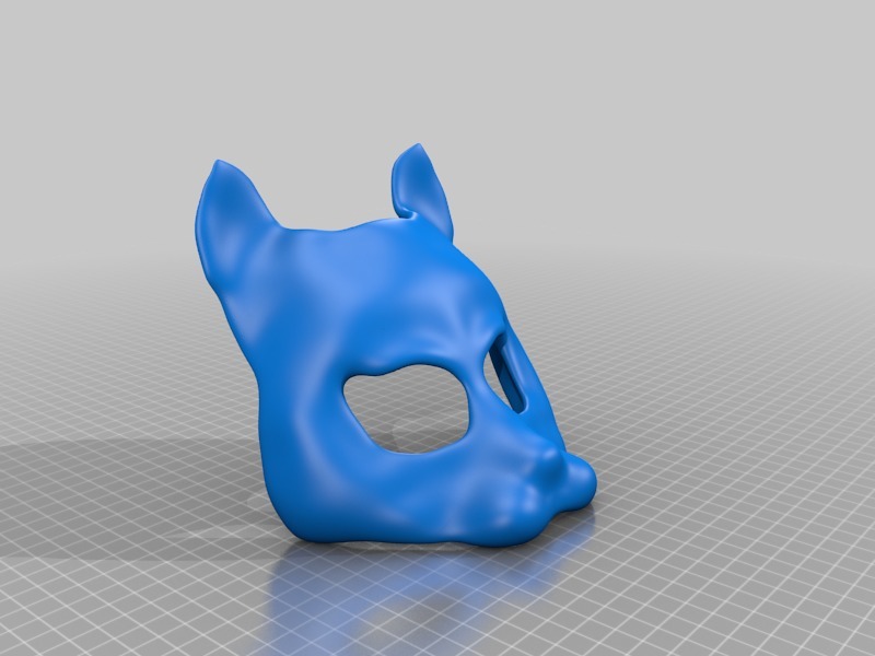 STL file CAT MASK LOW POLY V2 🐱・Template to download and 3D print・Cults